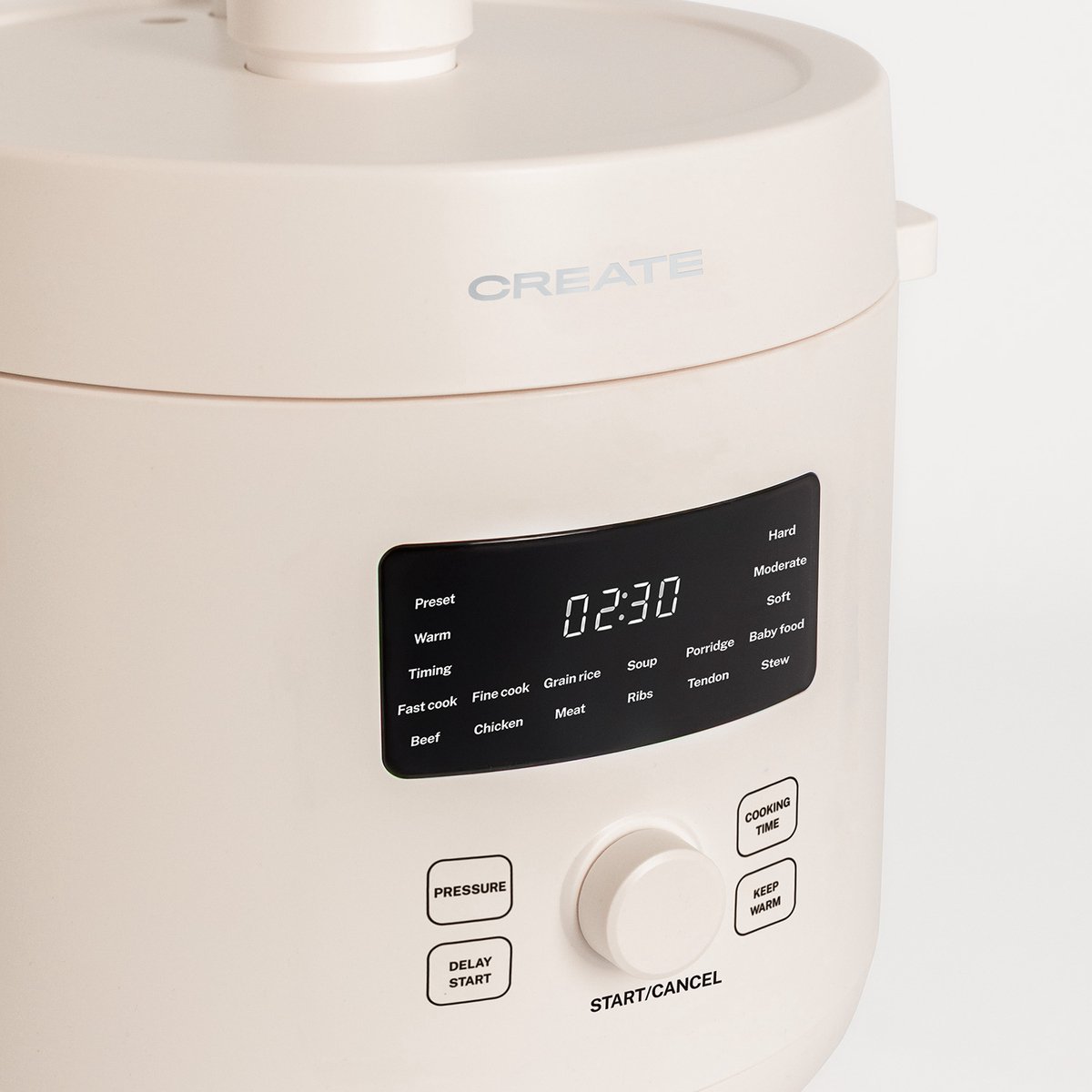 CREATE - 6L Programmeerbare multifunctionele elektrische snelkookpan Gebroken wit - PRESSURE COOKER STUDIO thumbnail 5