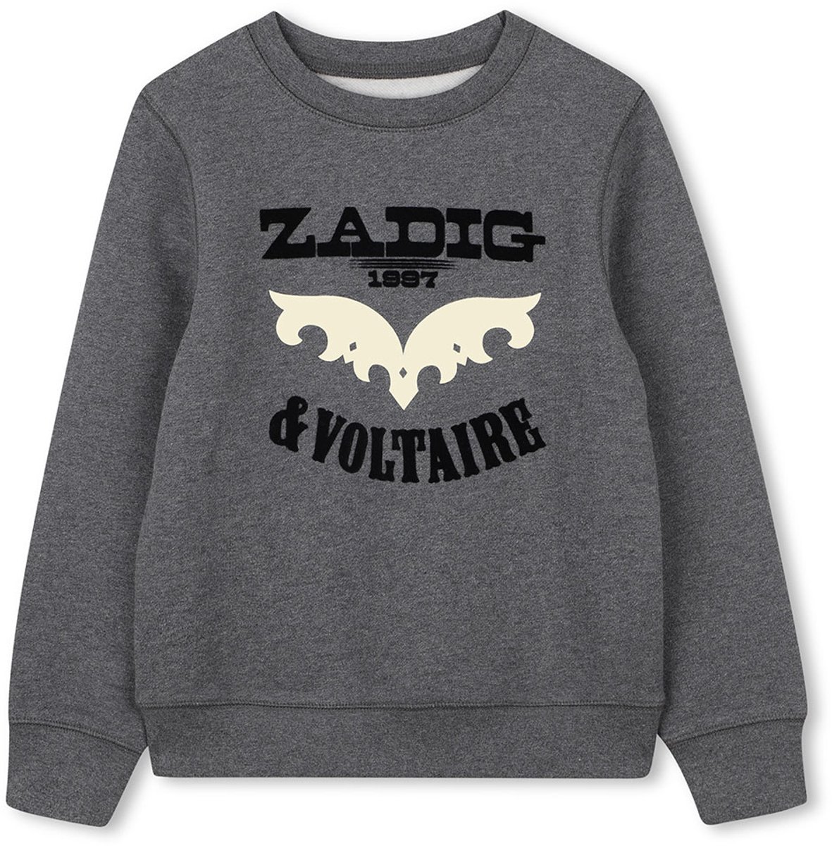 Zadig & Voltaire X60484 Truien & Vesten Kids - Sweater - Hoodie - Vest- Donkergrijs - Maat 128
