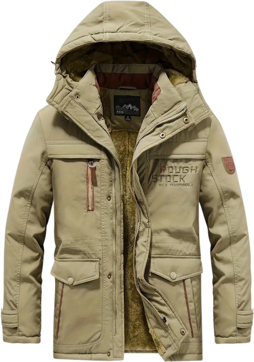 Bovista Winterjas Heren Parka Winter Jas Volwassen Stijlvol Creme
