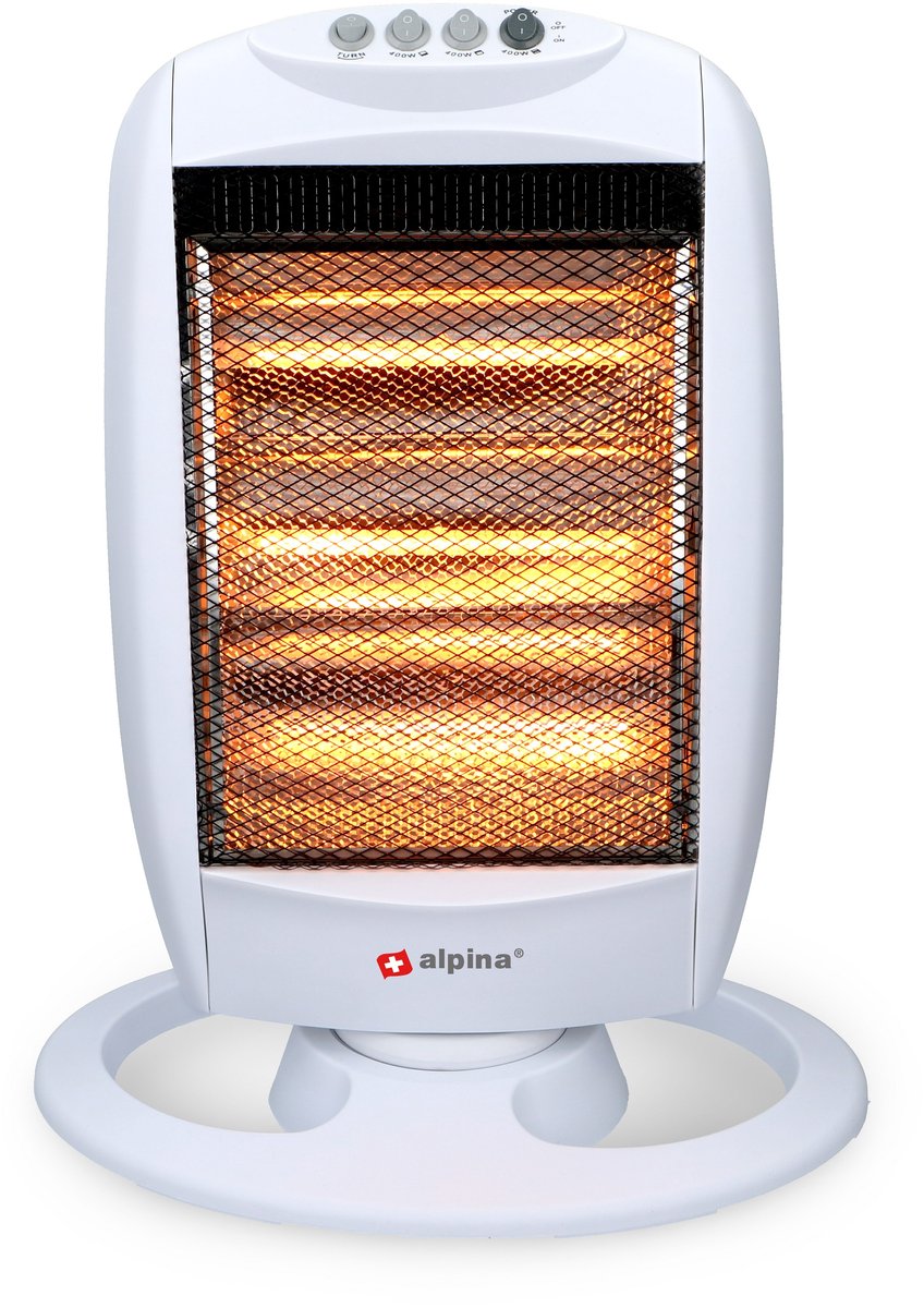 alpina Kachel - Halogeen - Draaibaar - 1200 Watt - 3 Warmtestanden - Oververhittingsbeveiling