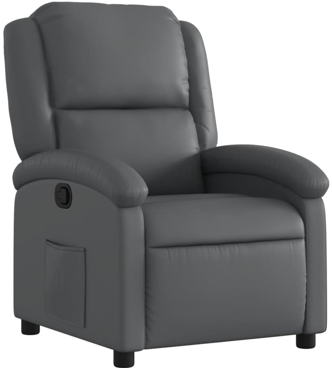 vidaXL Relaxfauteuil - grijs - kunstleer