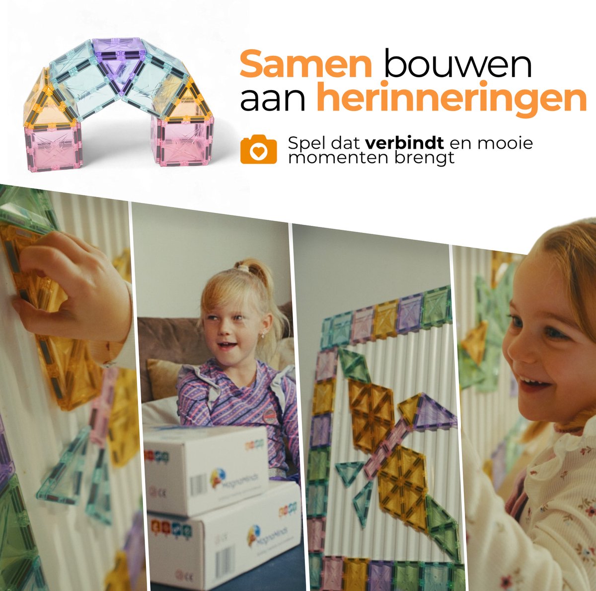 Magna Minds - Star Pastel - Magnetic Tiles- Magnetisch Speelgoed – 41 stuks - Constructie speelgoed - Magnetische tegels - Montessori speelgoed - Magnetic toys - Magnetische bouwstenen - Speelgoed Kinderen — afbeelding 10
