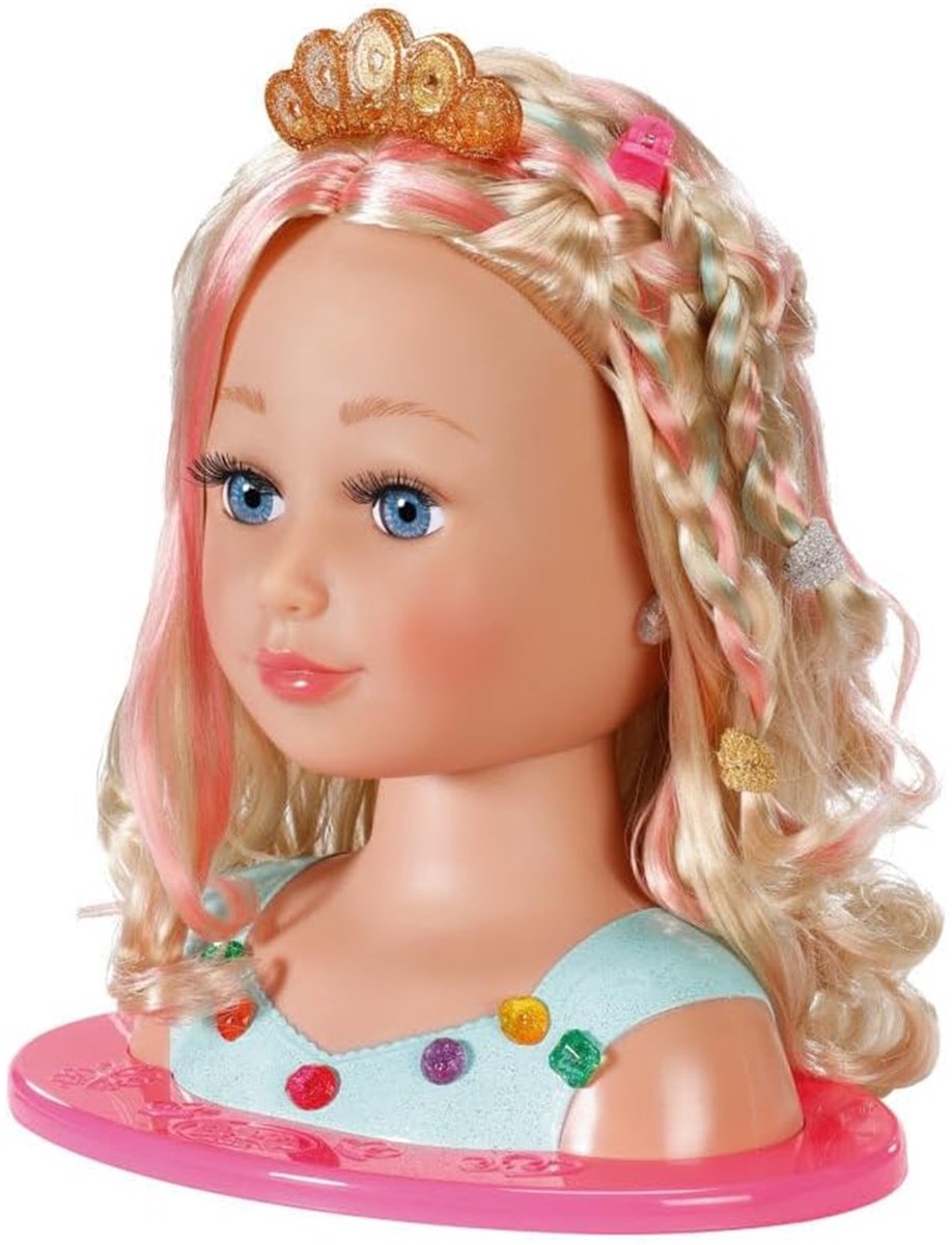 Baby Born Stylinghoofd prinses met accessoires en make-up.