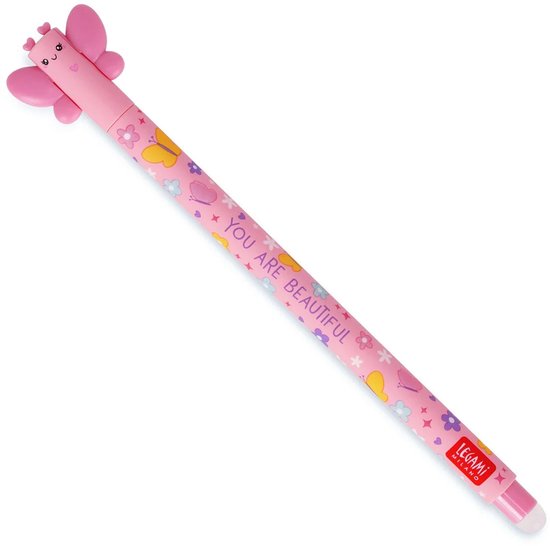STYLO EFFACABLE LEGAMI PAPILLON À ENCRE ROSE