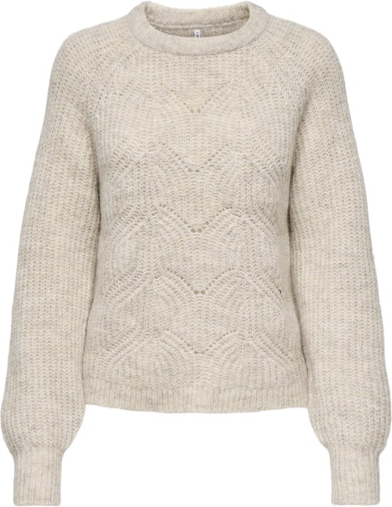 Only Trui Onlgila Life Ls Structure O-neck Bf 15358569 Whitecap Gray/melange Dames Maat - S