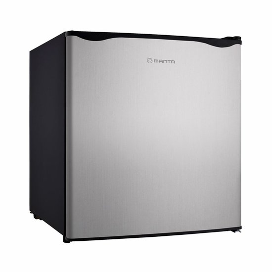 Mini koelkast zilver Manta MM515PSL 46L compact stil energiezuinig met uitneembare plank en deurvak