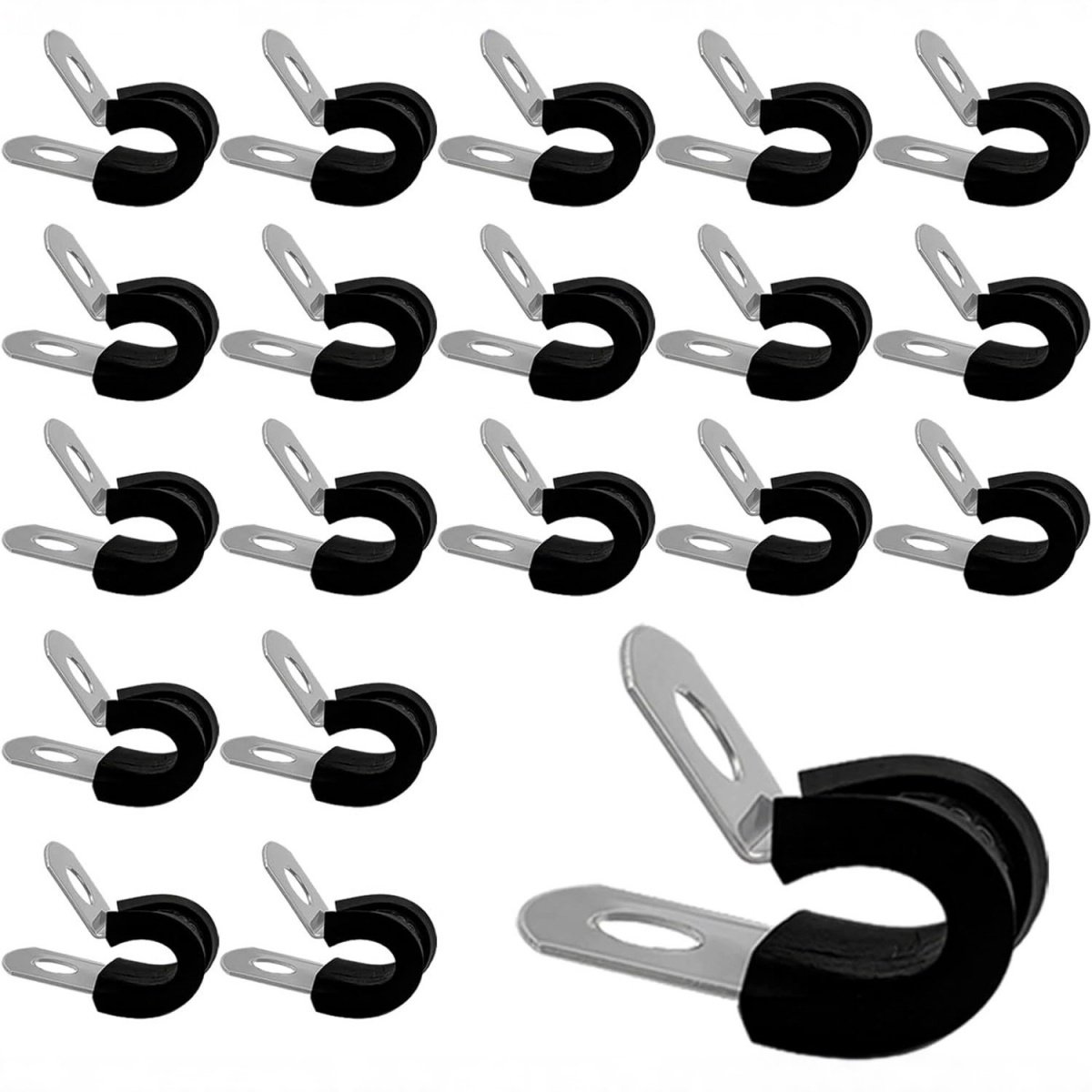 EXCITAT Kabelklemmen - Rubberen klemmen - Buisklemmen - Voor alle slangen - 20 stuks