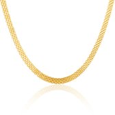 Miore Roosgoudkleurig Ketting dames in 925 Zilver- 18 Karaat Verguld- Hypoallergeen Ketting - Handgemaakte Hoepels - Gemaakt in Italië