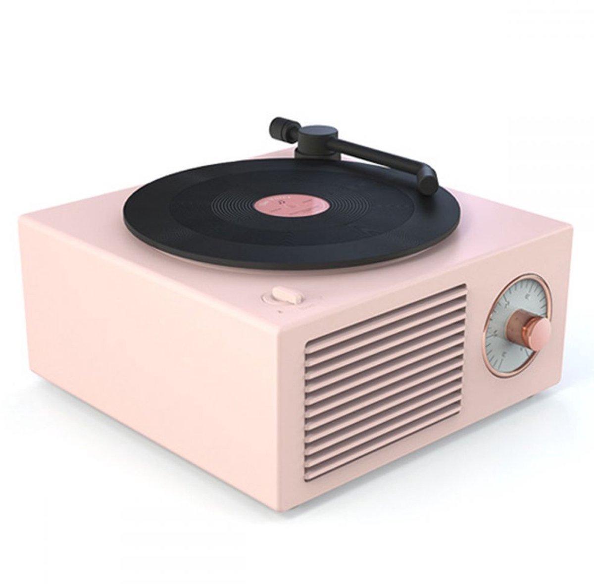 JeiibrZui Vintage Bluetooth-Luidspreker - Retro Cadeau Voor Meisjes - Krachtig Geluid 5W Met Heldere Bassen - 1 Stuk - Roze