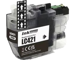 Inktkeuze LC-421 Zwart - Huismerk inktcartridge compatible met Brother DCPJ1050DW / Brother DCPJ1140DW / Brother LC421 / Brother MFCJ1010DW