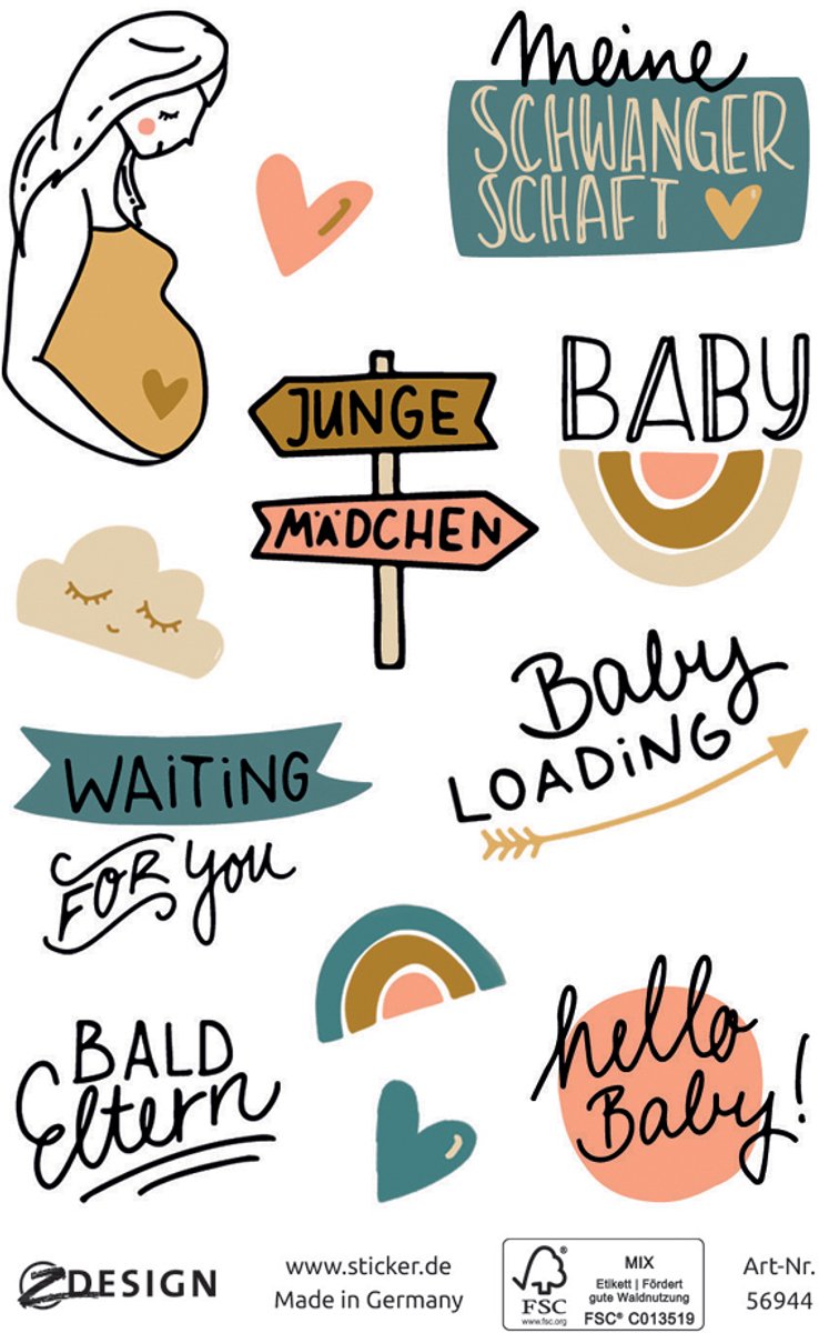 Creativiteits-stickers 'Zwangerschap'