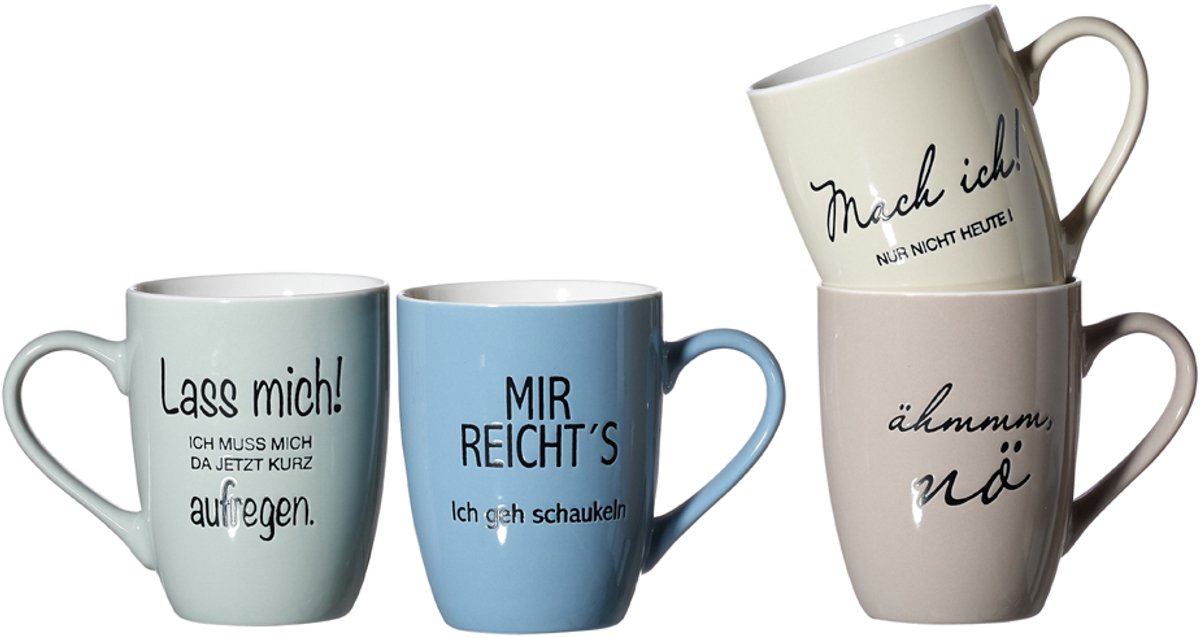 Koffiemok SPREUKEN, 330 ml