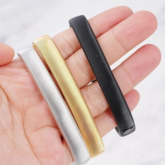 Mouwhouder Metaal - Antislip Overhemd Mouwhouder Voor Dames & Heren (Zilver/Goud/Zwart)