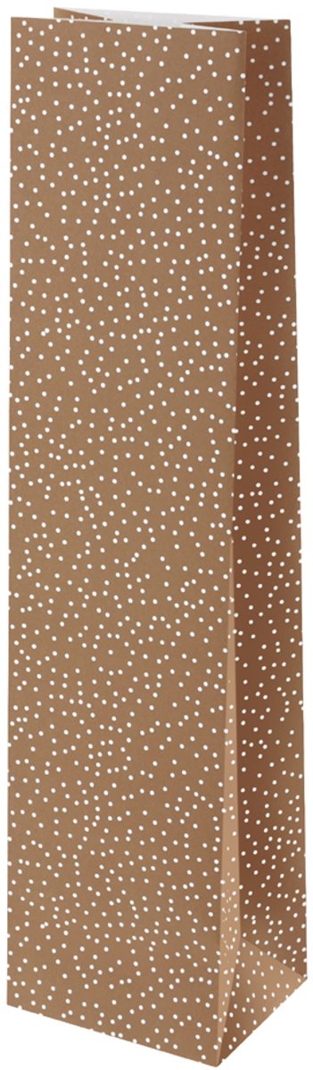 SUSY CARD flessentas van papier, naturel met stippenprint
