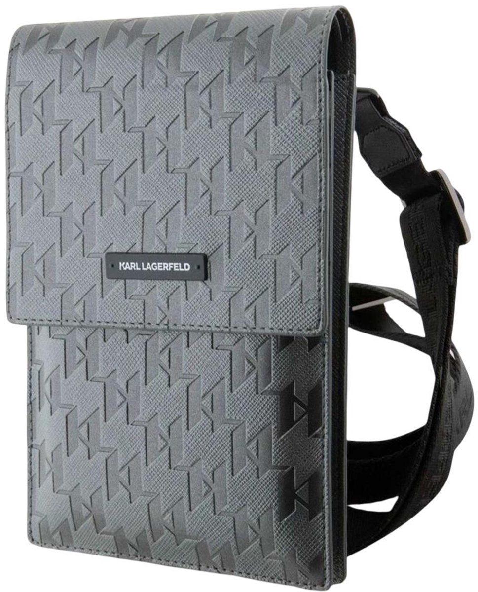 Karl Lagerfeld Saffiano Heuptas (Scherm tot 7 Inch) - Grijs
