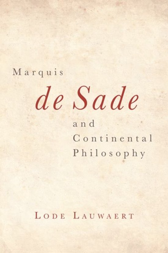 Marquis de Sade and Continental Philosophy - cover