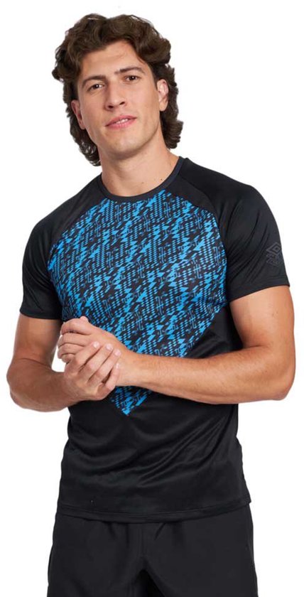 Foto: Umbro pro training graphic t shirt met korte mouwen blauw zwart m man
