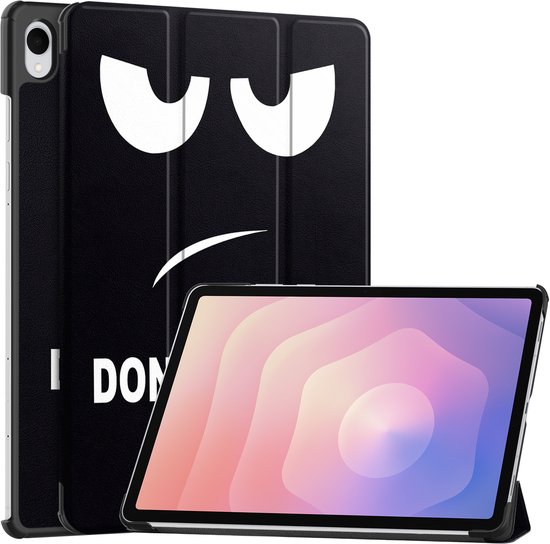 Hoozey - Étui pour tablette Samsung Galaxy Tab S11 (2025) - 11 pouces - Étui à trois volets - Fonction Auto/Wake - Ne me touchez pas