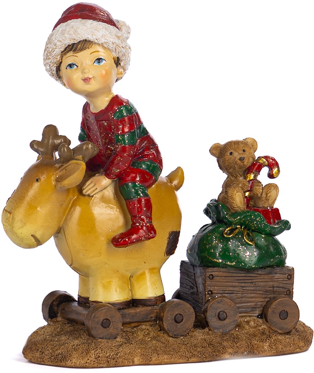 Goodwill Hert met jongen en Kadootjes 13.5cm