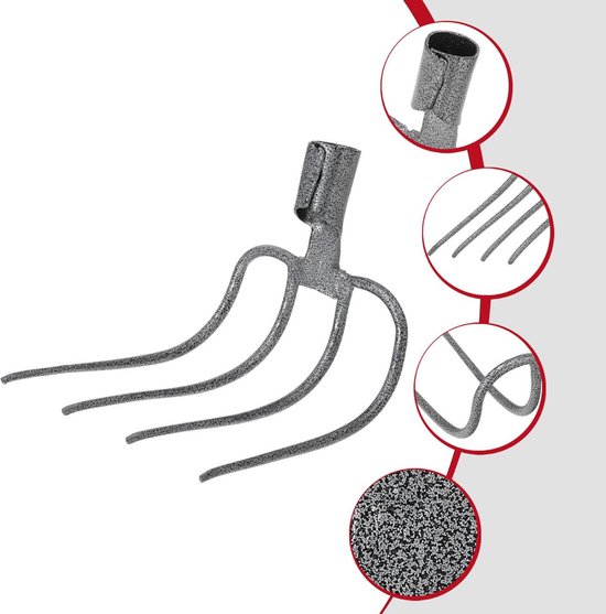 DailySupplies® Woelvork met Verkruimelaar - Spitvork - Grelinette van DailySupplies® — afbeelding 2