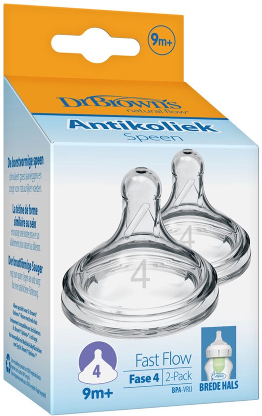 Dr. Brown's Options+ Flesspeen - Fase 4 - Brede halsfles - 2 stuks van Dr. Brown's — afbeelding 5