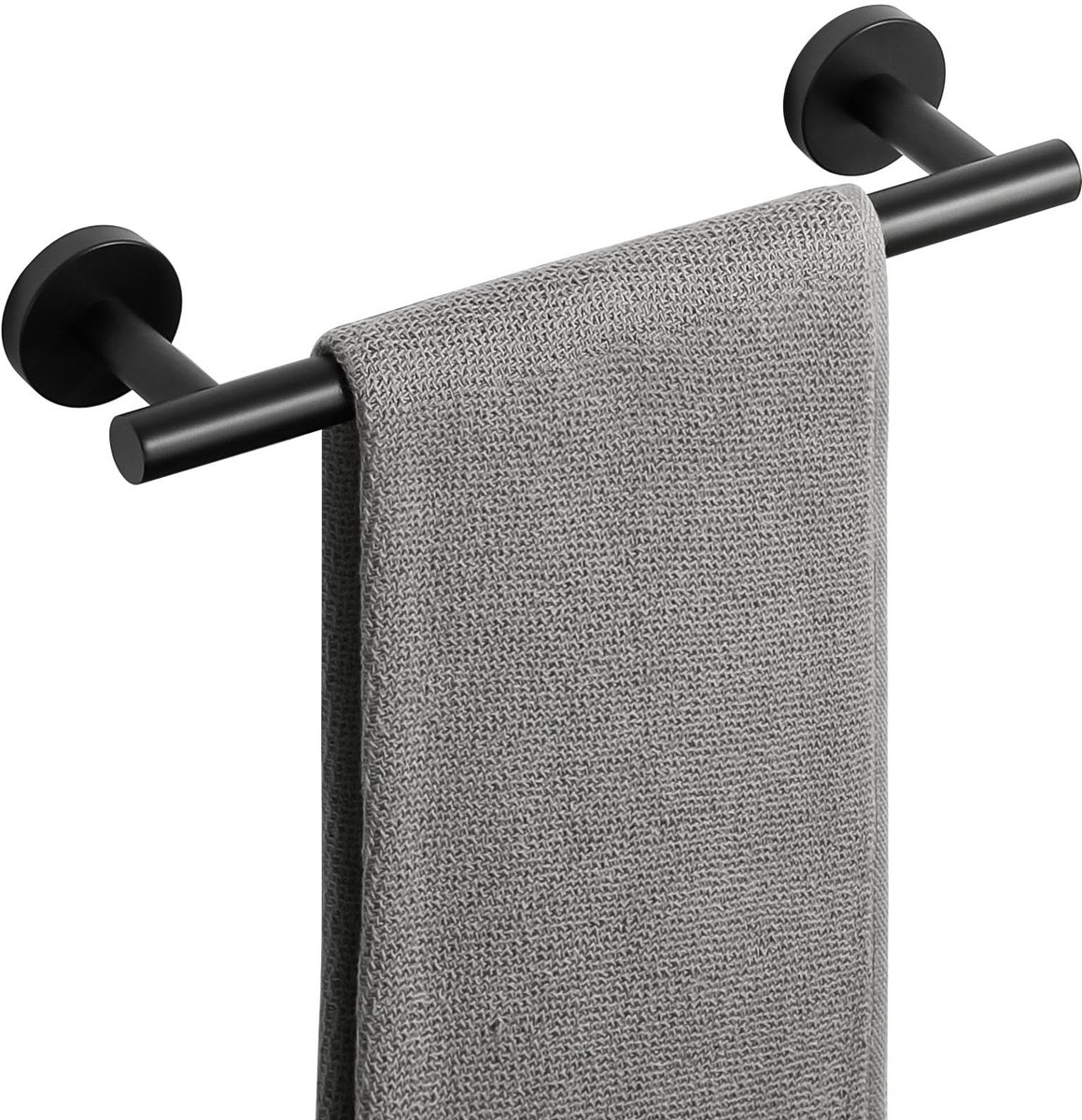 Azomor® Elegante zwarte handdoekhouder van roestvrij staal voor badkamer en keuken