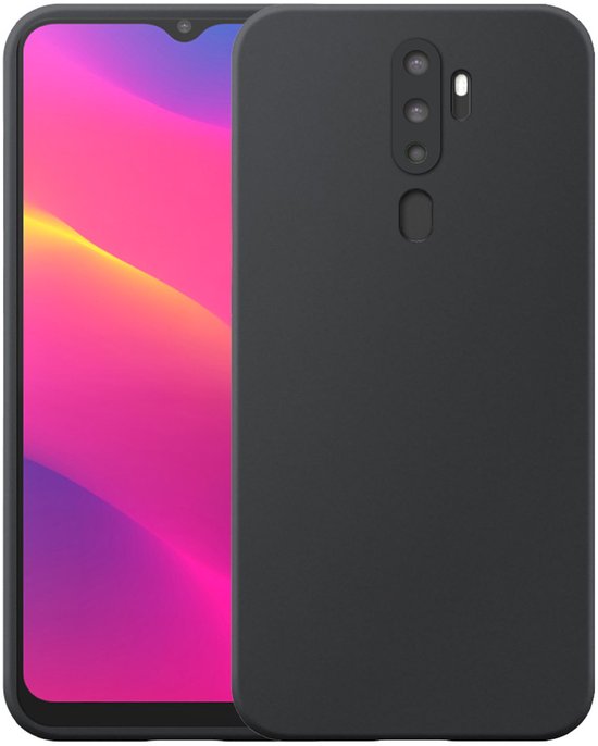 Geschikt voor Oppo A5 (2020) / A9 (2020) Telefoonhoesje Zwart Flexibel Siliconen TPU hoesje - Flexible Back Cover Case Siliconen TPU - Zwart - Smartphonica geschikt voor OPPO A5 (2020);OPPO A9 (2020)