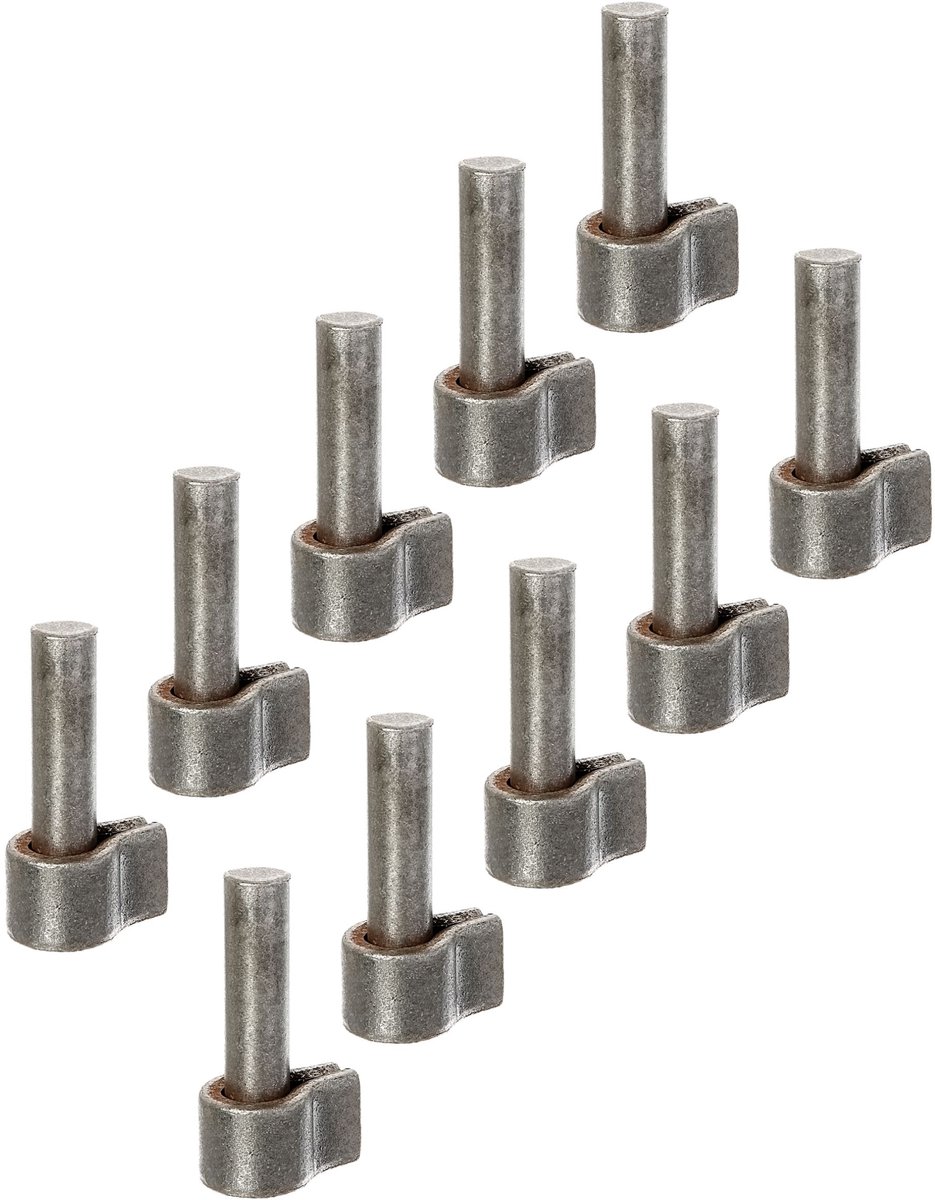 Alberts 859244 duim, om aan te lassen, staal, penmaat Ø13 mm, afmetingen 24 x 65 mm, set van 10