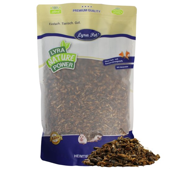 Lyra Pet Nature Power zak met gedroogde krekels. Zonder kleur- en conserveermiddelen.