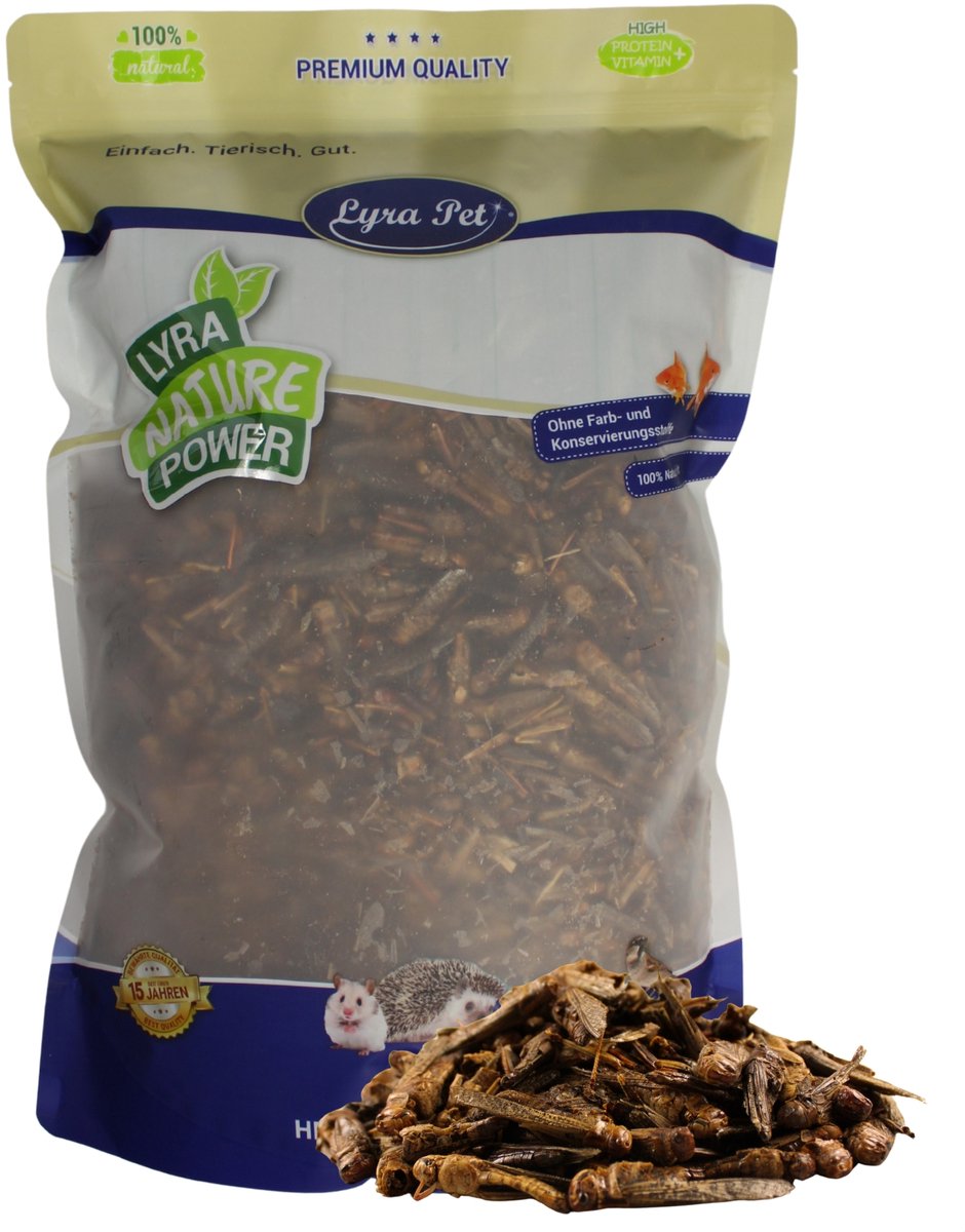 1 kg Lyra Pet® Gedroogde sprinkhanen