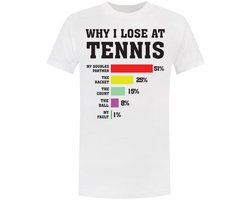 Why i Lose At Tennis Heren T-shirt - sport - smash - rally - grappig - humor - shirt