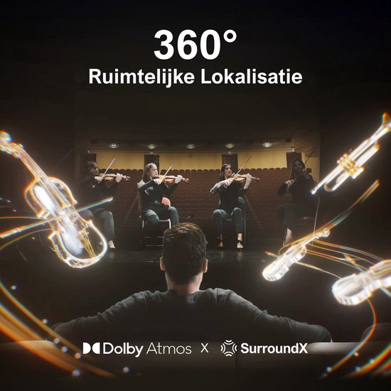 ULTIMEA Poseidon D80 Soundbar - 7.1ch Dolby Atmos, 6.5” Draadloze Subwoofer, 460W Surround Sound voor TV en Thuisbioscoop, APP-bediening - Zwart van Ultimea — afbeelding 4
