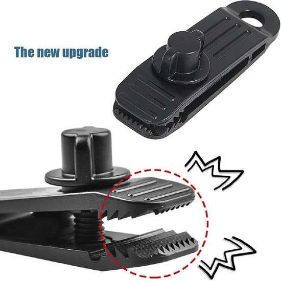 Tenttapijt Clips met Schroef - Doekklem clip - 10 stuks - Zeilklemmen - Kamperen - Zeilclips - Dekzeil - Tentdoek - Luifel Klem - Tent clips - Tarp Clips - 8.5*2.6*2.8CM — afbeelding 3