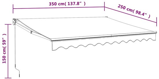 vidaXL-Luifel-elektrisch-uitschuifbaar-3,5x2,5-m-antracietkleurig