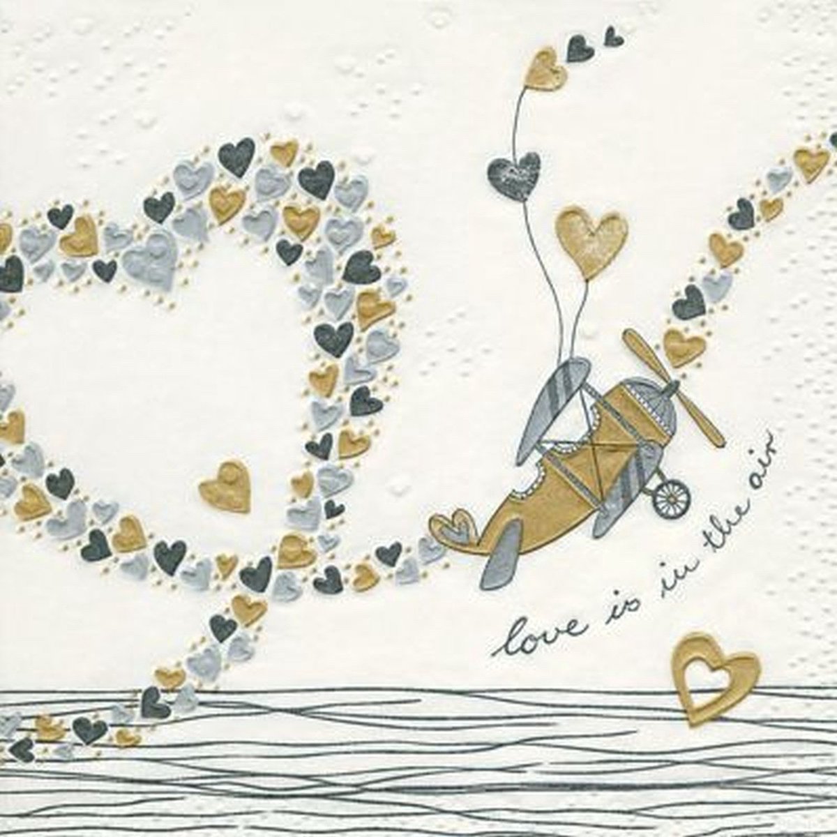 P+D - Lunch servetten - Love is in the air