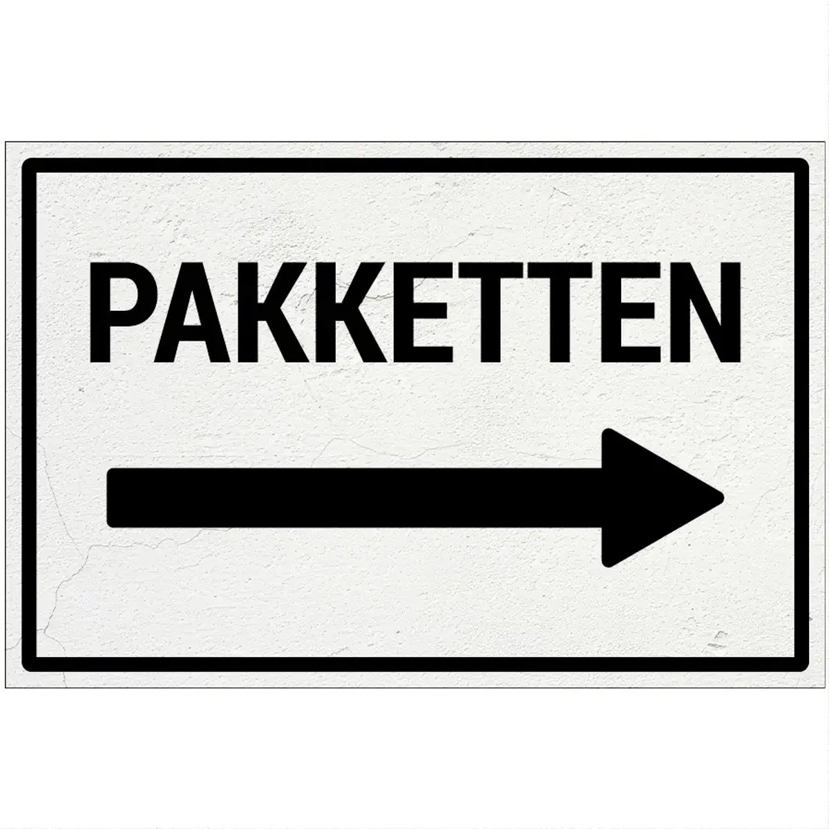 Pakketten rechts bord | Forex Re materiaal | 45 x 30 cm