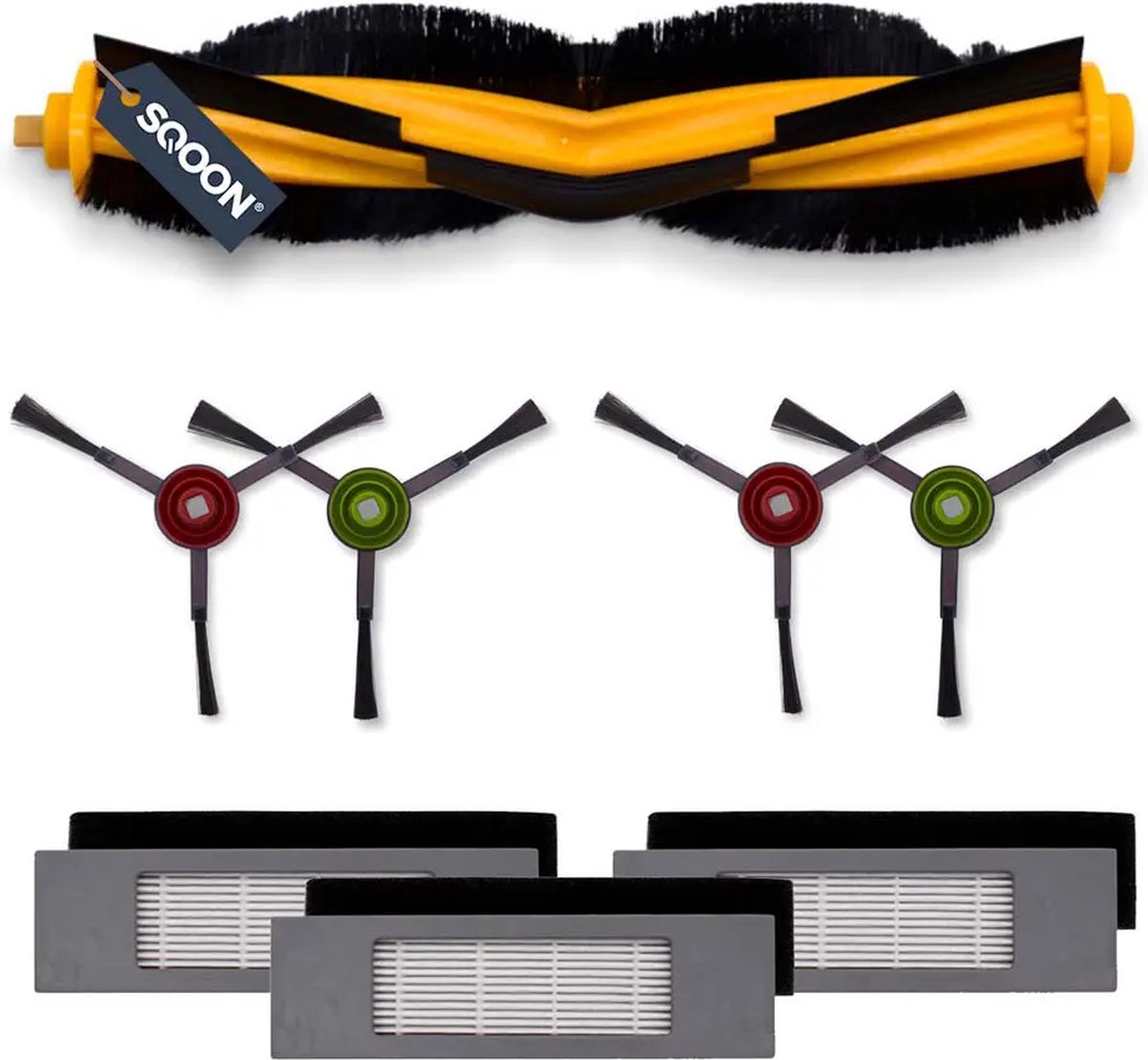 SQOON® Onderhoudsset – Geschikt voor Ecovacs Deebot T8 / N8 / T9 Serie – 8-delig