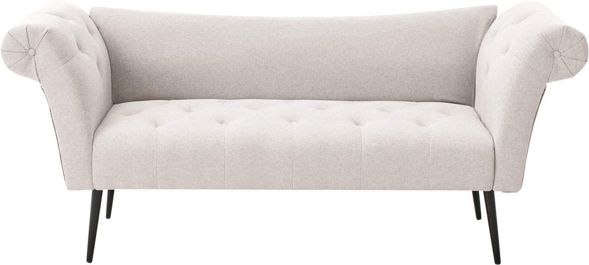 Beliani NANTILLY - Chaise longue - Lichtbeige - Stof