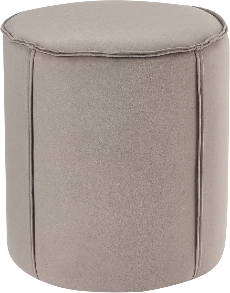 Beliani SEDONA - Poef - Taupe - Fluweel Beige