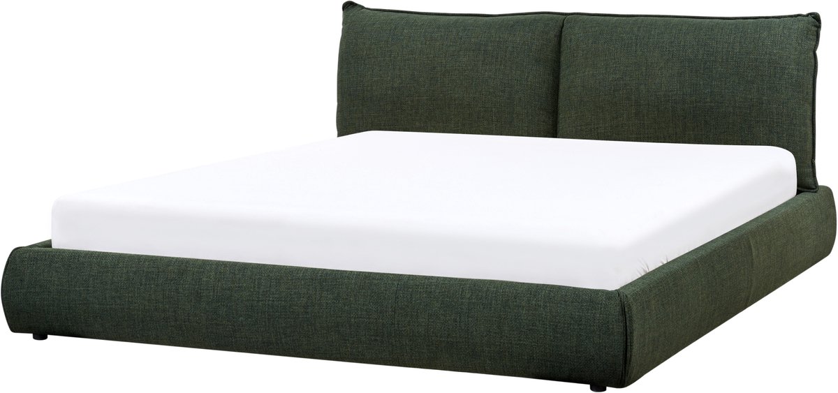 VINAY - Tweepersoonsbed - Donkergroen - 180 x 200 cm - Polyester