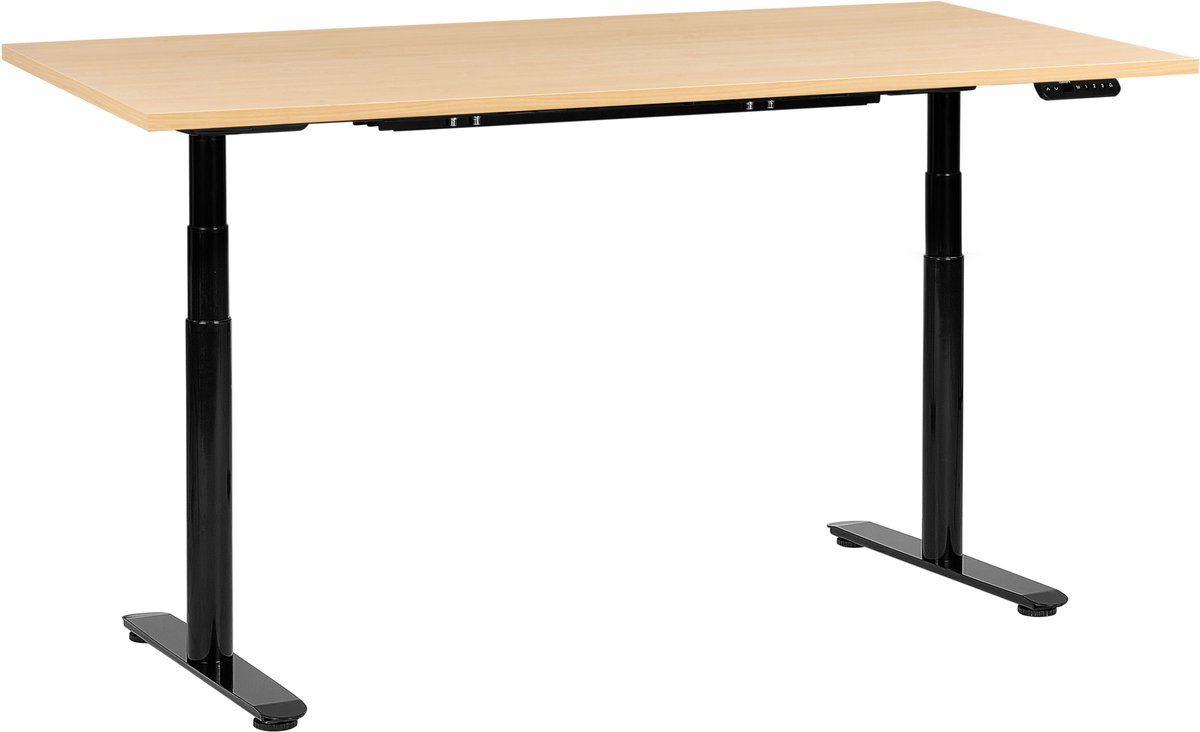 Beliani DESTINAS - Elektr bureau - Zwart/Lichtbruin - 180 x 72 cm - Vezelplaat