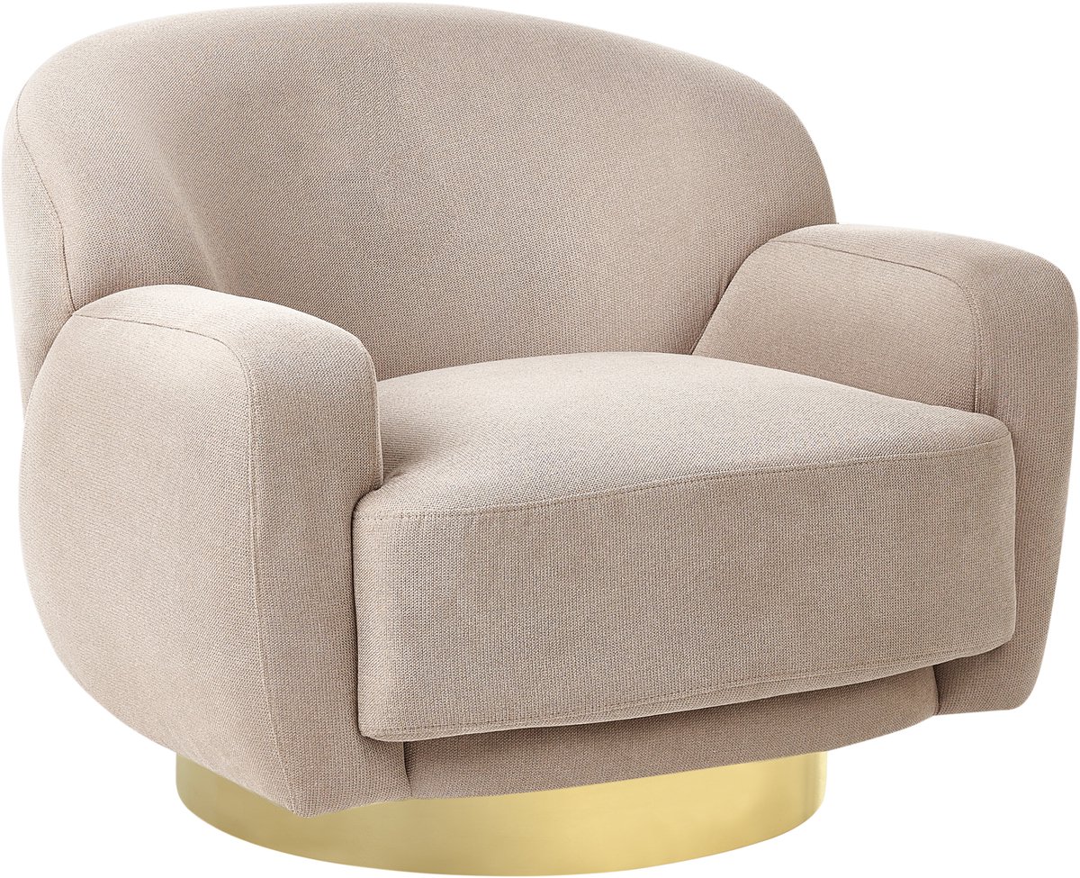 LEJRE - Fauteuil - Taupe - Polyester