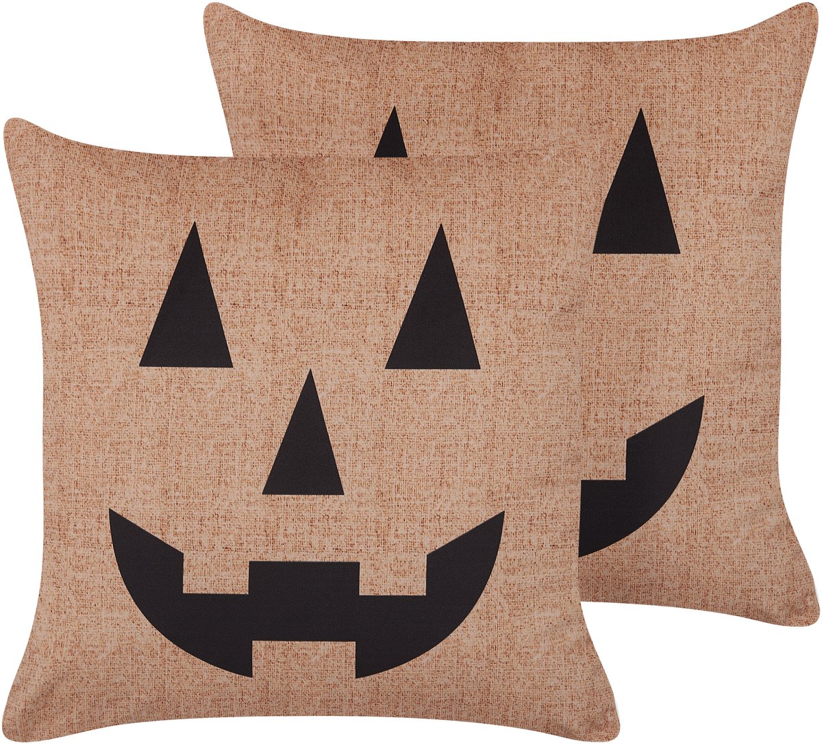 Beliani SEBES - Sierkussen set van 2 - Beige - 45 x 45 cm - Fluweel