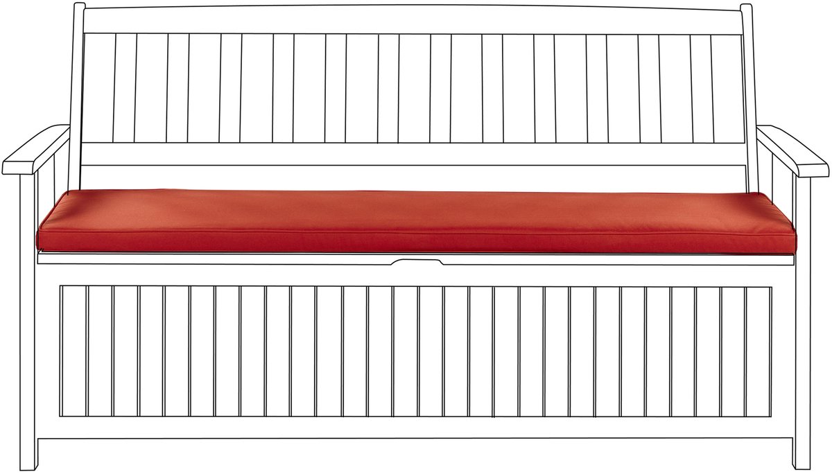 SOVANA - Tuinkussen - Rood - 45 x 110 cm - Polyester