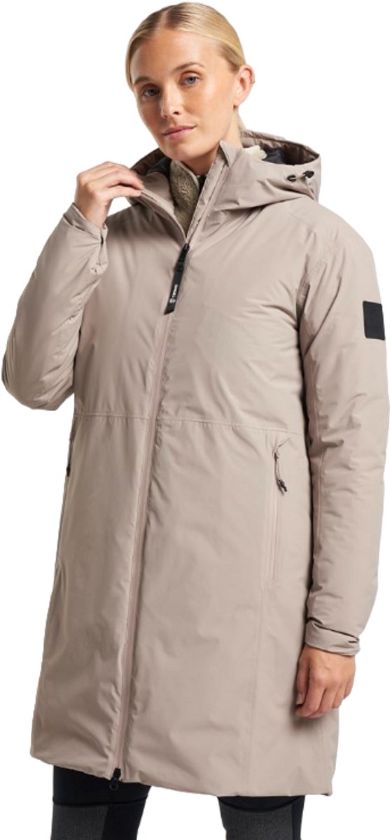 Tenson Shift Coat Winterjas Dames gevoerde jas Vintage Creme