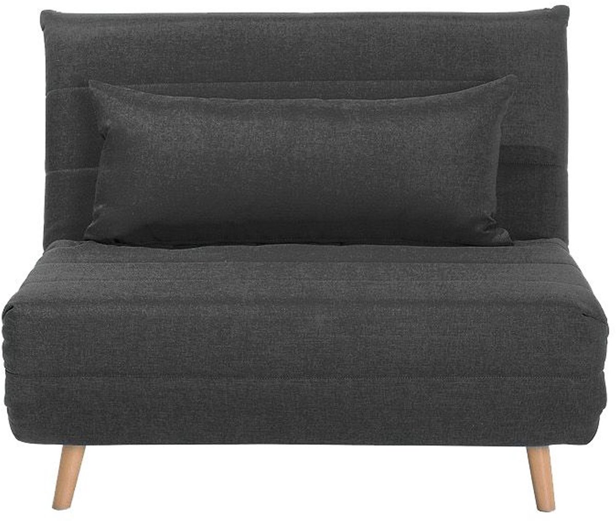 SETTEN - Slaapbank 1-zit - Donkergrijs - Polyester