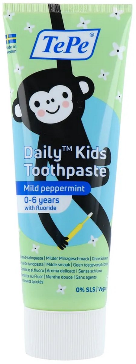 TePe Daily™ Kindertandpasta – tandpasta kinderen – tandpasta met fluoride - 75 ml