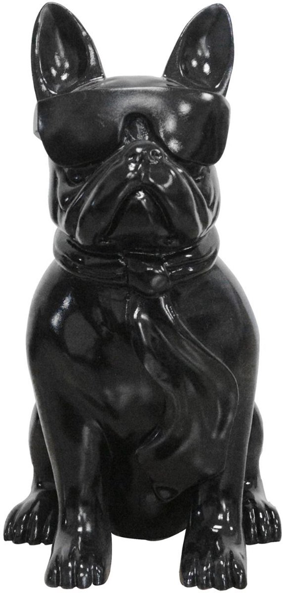 Floraya - Beeld Buldog - Zwart - 19x27x37 cm (LxBxH) - Artsculpture - Coole Buldog