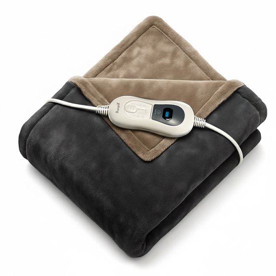 Goliving Elektrische Fleece Plaid Donkergrijs 120W