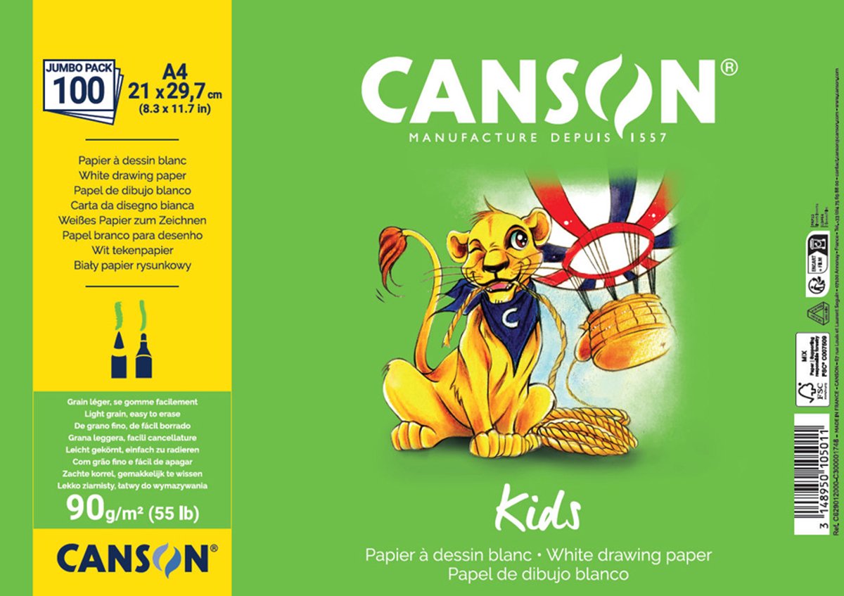 CANSON tekenpapier Kids A4 90 g/m²